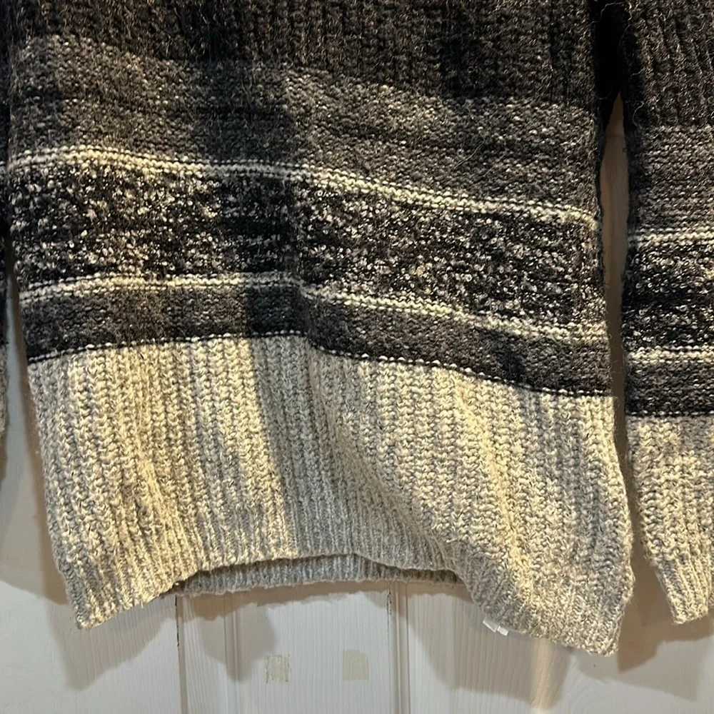 Zara Boys Chunky Knit Oversized Striped Sweater 12